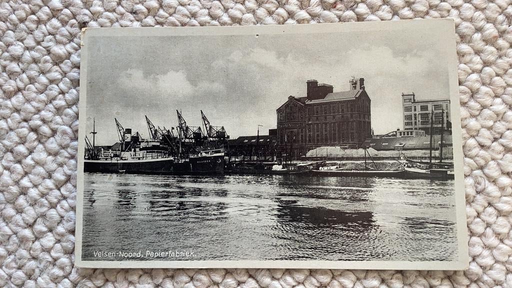 Ansichtkaart Velsen-Noord Papierfabriek 1941. 940, Ophalen of Verzenden, 1940 tot 1960, Gelopen, Noord-Holland
