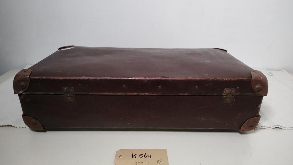 K564 VINTAGE jaren 40 koffer van VULCAN FIBRE, Sieraden, Tassen en Uiterlijk, Koffers, Overige materialen, Gebruikt, 50 tot 60 cm