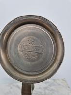 Heineken Bierpul met Tinnen Deksel | Gegraveerd Glas | Bier, Verzamelen, Biermerken, Ophalen of Verzenden, Zo goed als nieuw, Pul(len)