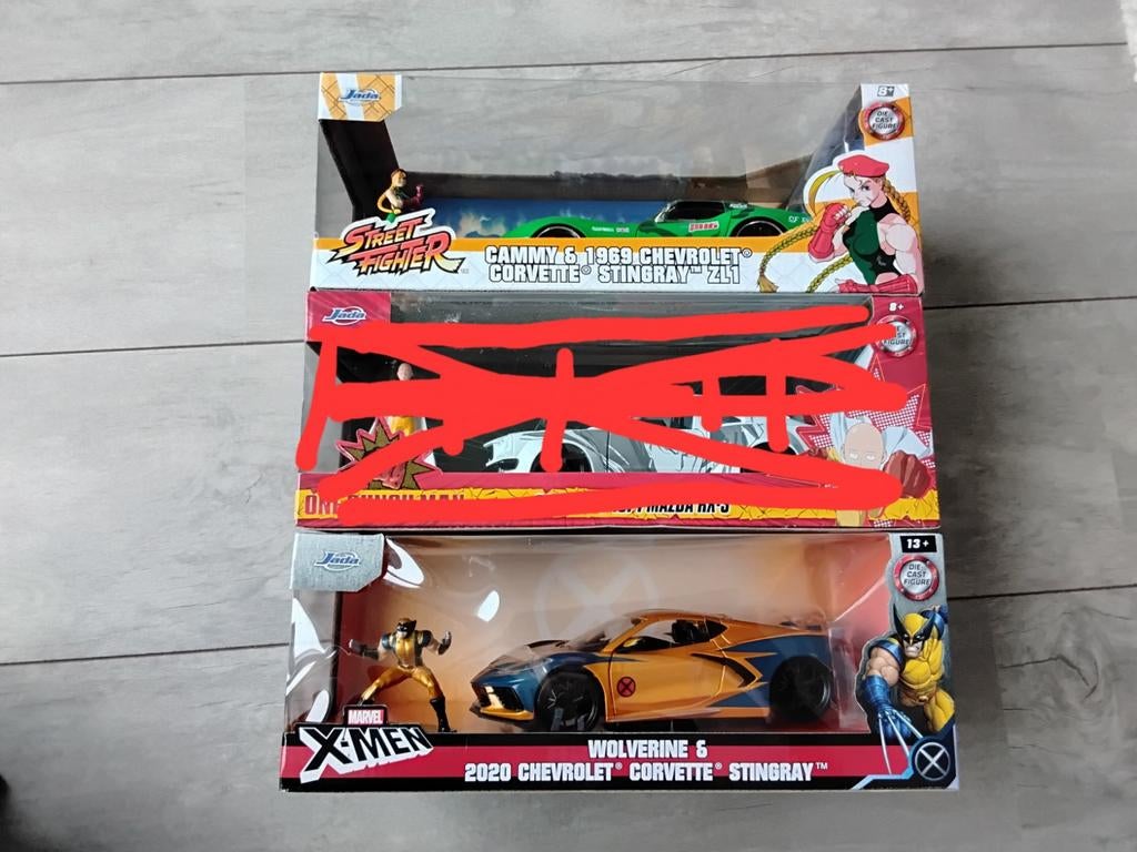 Jada Toys Street Fighter, One Punch Man, X-Men, 1:50 of kleiner, Auto, Nieuw, Ophalen