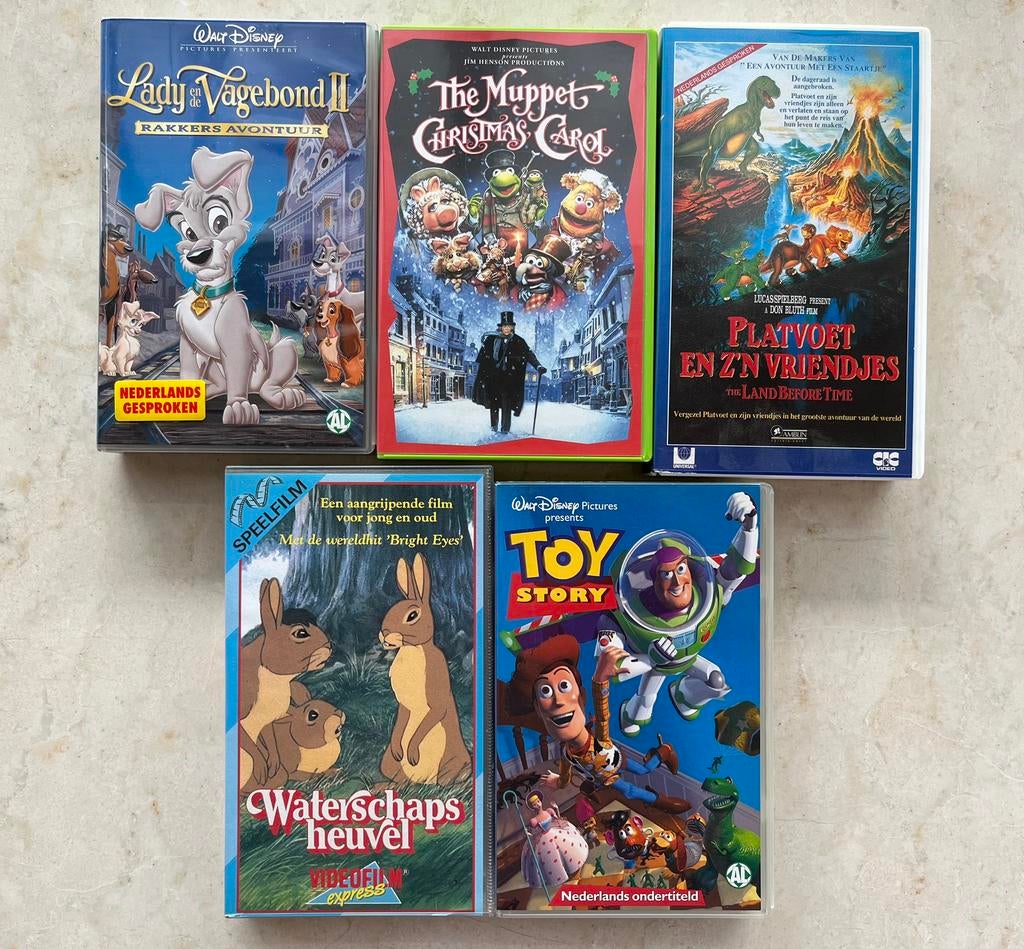 5x kinderfilms VHS (zie foto’s/omschrijving), Cd's en Dvd's, VHS | Film, Alle leeftijden, Verzenden, Gebruikt, Overige genres
