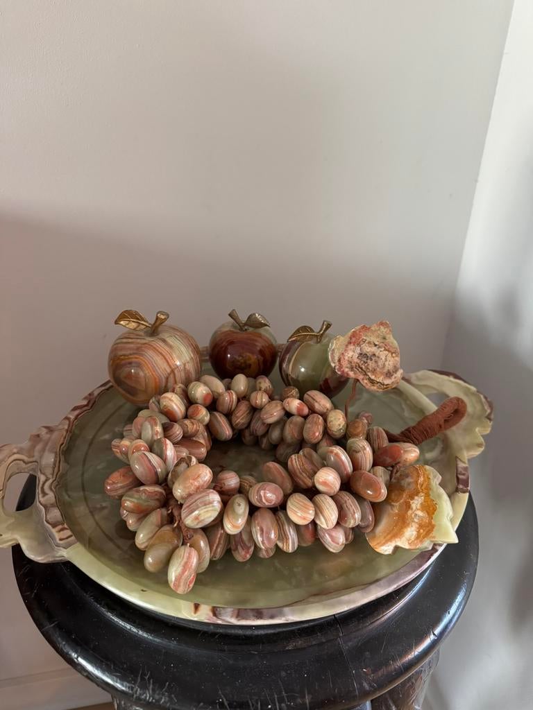 Heel veel vintage groen onyx decoratieve items, Ophalen of Verzenden