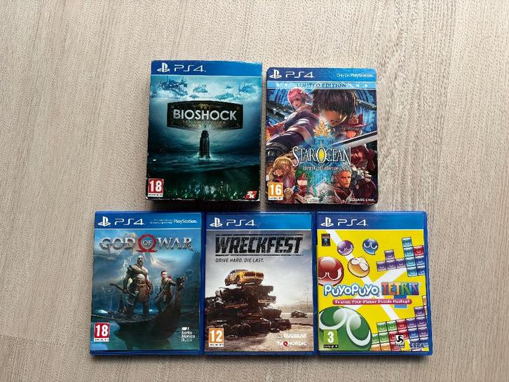 5 x PS4 games, Spelcomputers en Games, Games | Sony PlayStation 4, Gebruikt, 1 speler, Vanaf 12 jaar, Ophalen of Verzenden