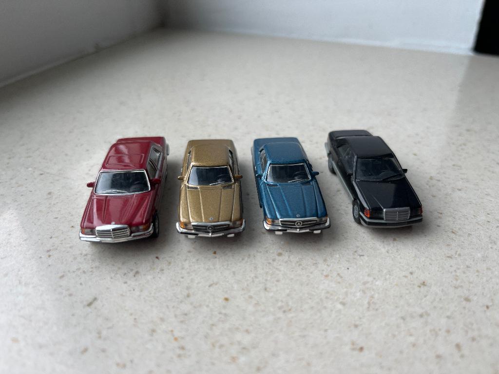 4x Mercedes 1:87 Herpa+ Schuco zie omschrijving, Ophalen of Verzenden, Zo goed als nieuw, Auto, Schuco