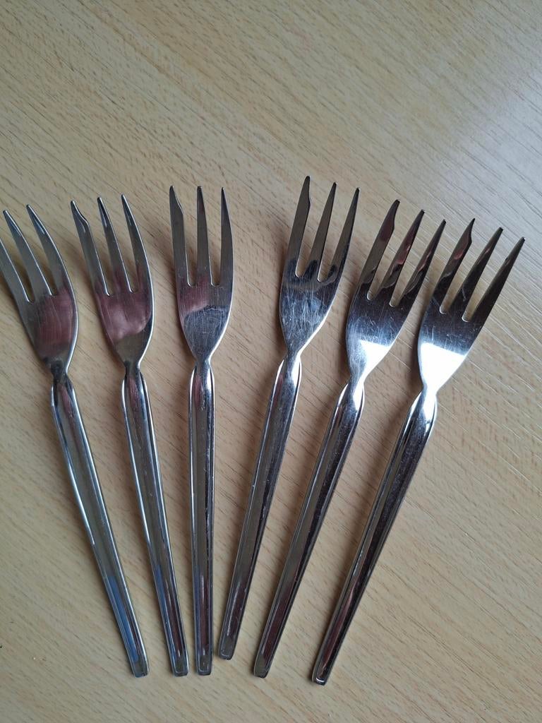 Gebaksvorkjes sola elite, Huis en Inrichting, Keuken | Bestek, Ophalen of Verzenden, Gebruikt, Rvs of Chroom