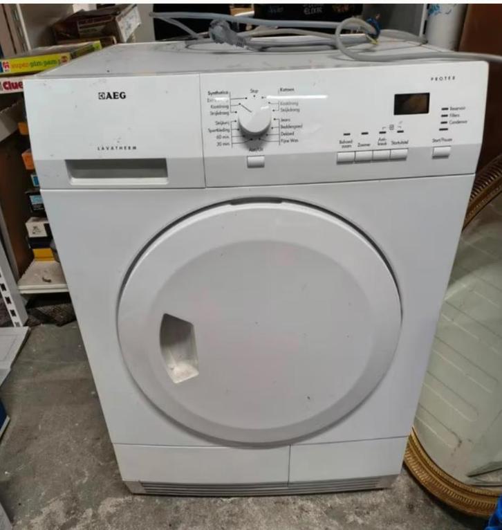 AEG Lavatherm wasdroger condens / Zanussi, Witgoed en Apparatuur, Wasdrogers, Gebruikt, Condens, Voorlader, 85 tot 90 cm, Ophalen
