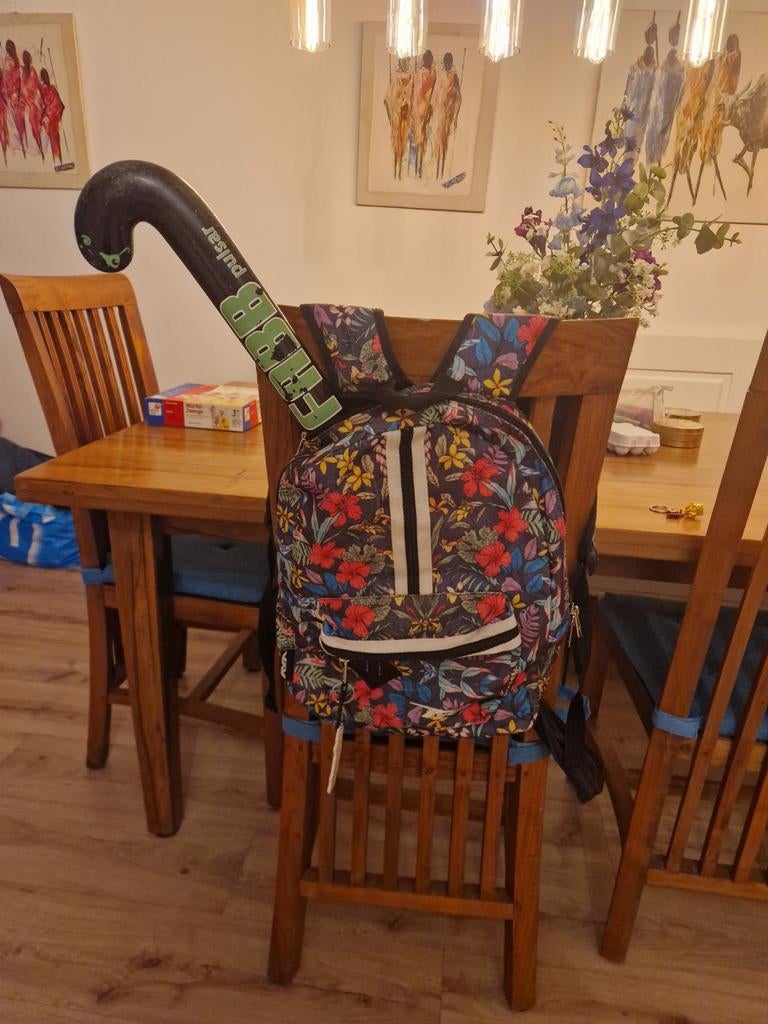 Hockeytas met bloemenprint, Sport en Fitness, Hockey, Gebruikt, Tas, Ophalen of Verzenden