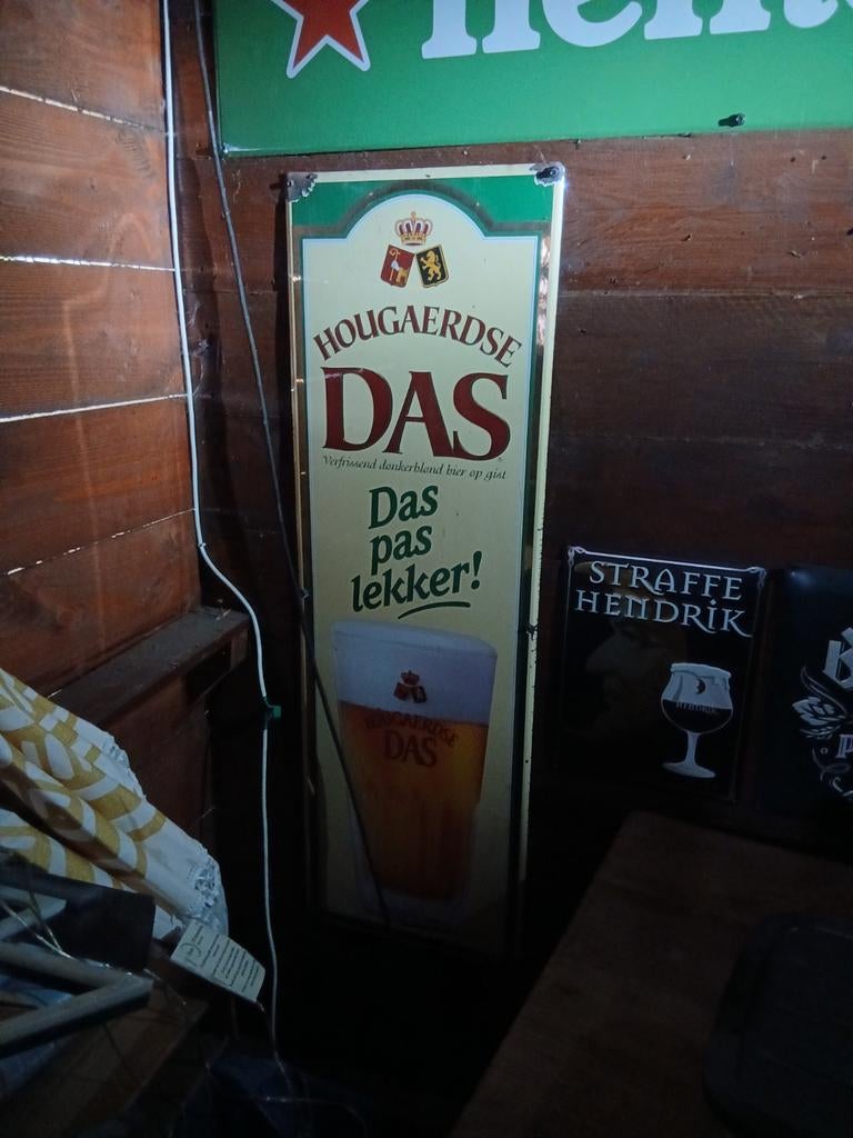 Emaille bord, Verzamelen, Biermerken, Ophalen, Zo goed als nieuw, Reclamebord, Plaat of Schild, Overige merken