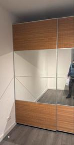 IKEA Pax Schuifdeuren 200x236 met spiegel en bamboe, Ophalen, Gebruikt, 200 cm of meer, 150 tot 200 cm