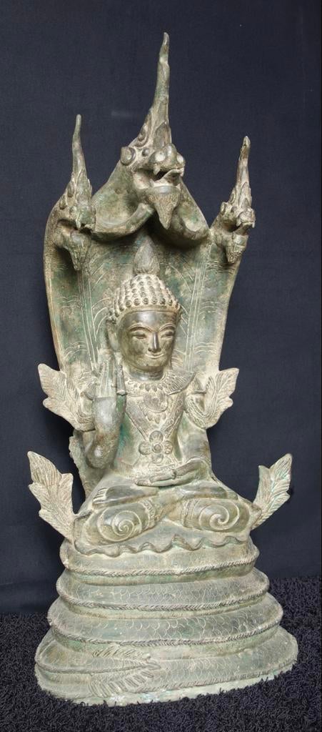 Groot Boeddhabeeld Brons - Naga Boeddha, Ophalen, Gebruikt