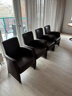 4 eettafel stoelen op wieltjes, Huis en Inrichting, Ophalen, Zo goed als nieuw, Vier