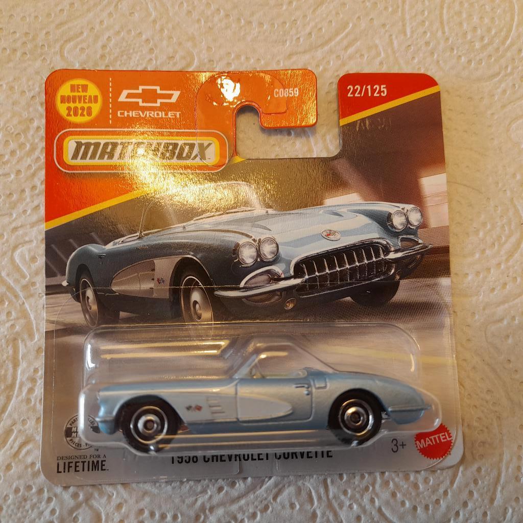 Matchbox 1958 Corvette. MOC, Ophalen of Verzenden, Nieuw, Auto