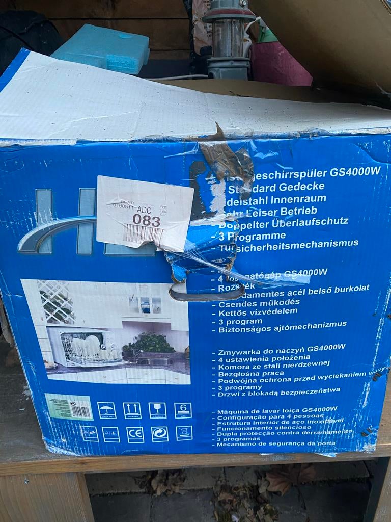 Compacte tafelvaatwasser - Ideaal voor kleine keukens, Ophalen, Tussenbouw, Minder dan 10 liter, Nieuw