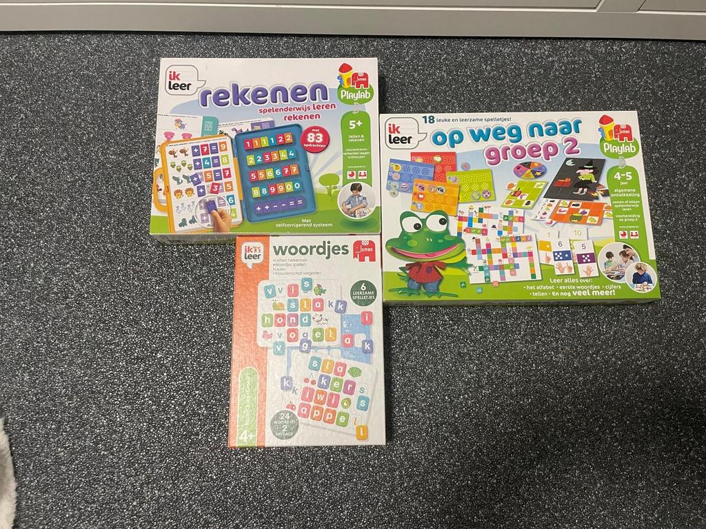 Leerzame spelletjes rekenen en woordjes 4-6 jaar, Kinderen en Baby's, Speelgoed | Educatief en Creatief, Ophalen of Verzenden