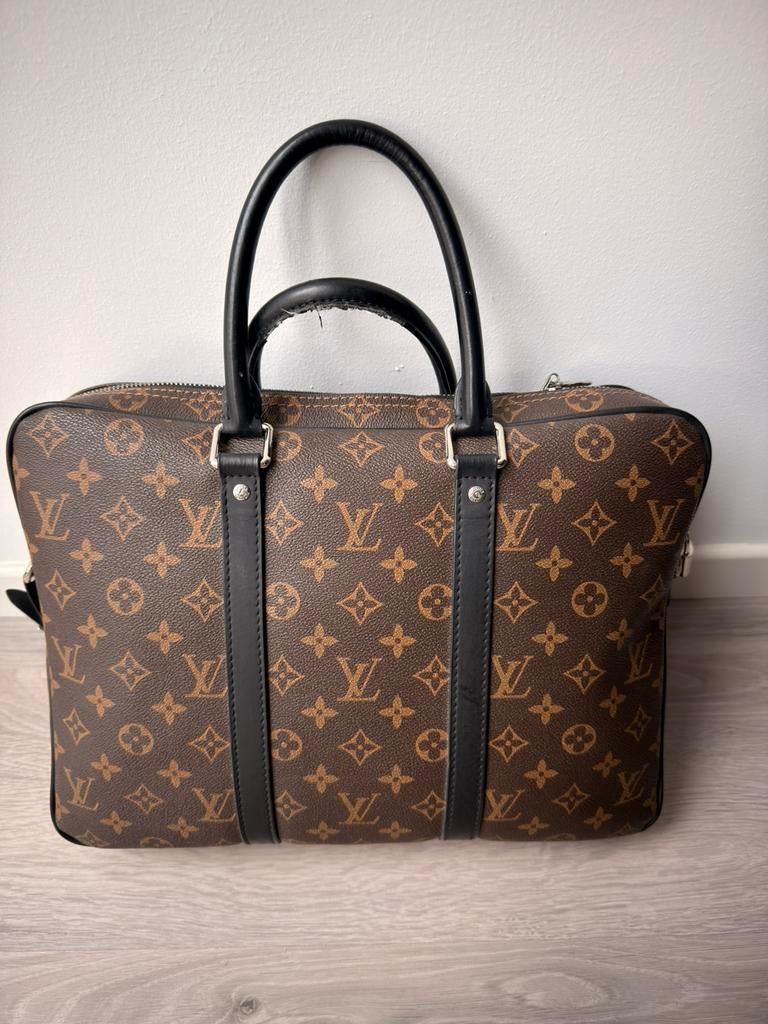 Mooie werktas / actetas bruin zwart business bag, 40 tot 60 cm, 30 cm of meer, Gebruikt, Zwart