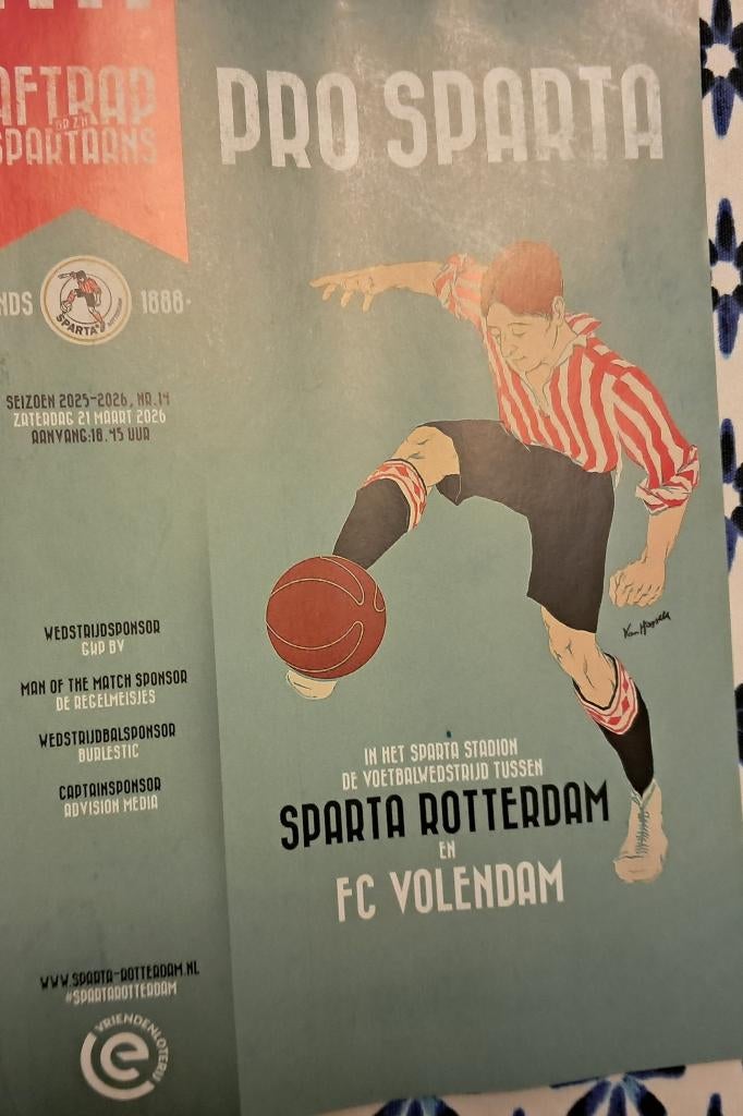Sparta - F.C. Volendam 2025/2026, Verzamelen, Ophalen of Verzenden, Nieuw, Overige binnenlandse clubs, Boek of Tijdschrift