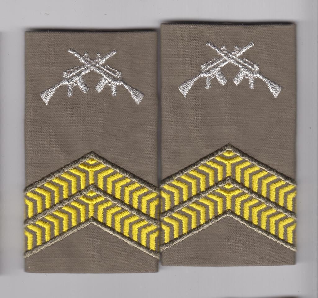 set rangen kpl 1 olk regenjas, Ophalen of Verzenden, Landmacht, Nederland, Embleem of Badge