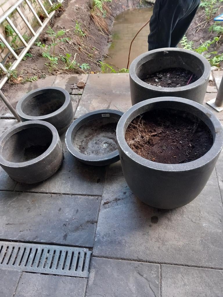 Bloempotten, Tuin en Terras, Ophalen, Rond, Kunststof, Minder dan 30 cm