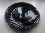 serveerbord / schaal zwart glas model schelp, Ophalen of Verzenden, Zo goed als nieuw, Bord(en), Overige stijlen