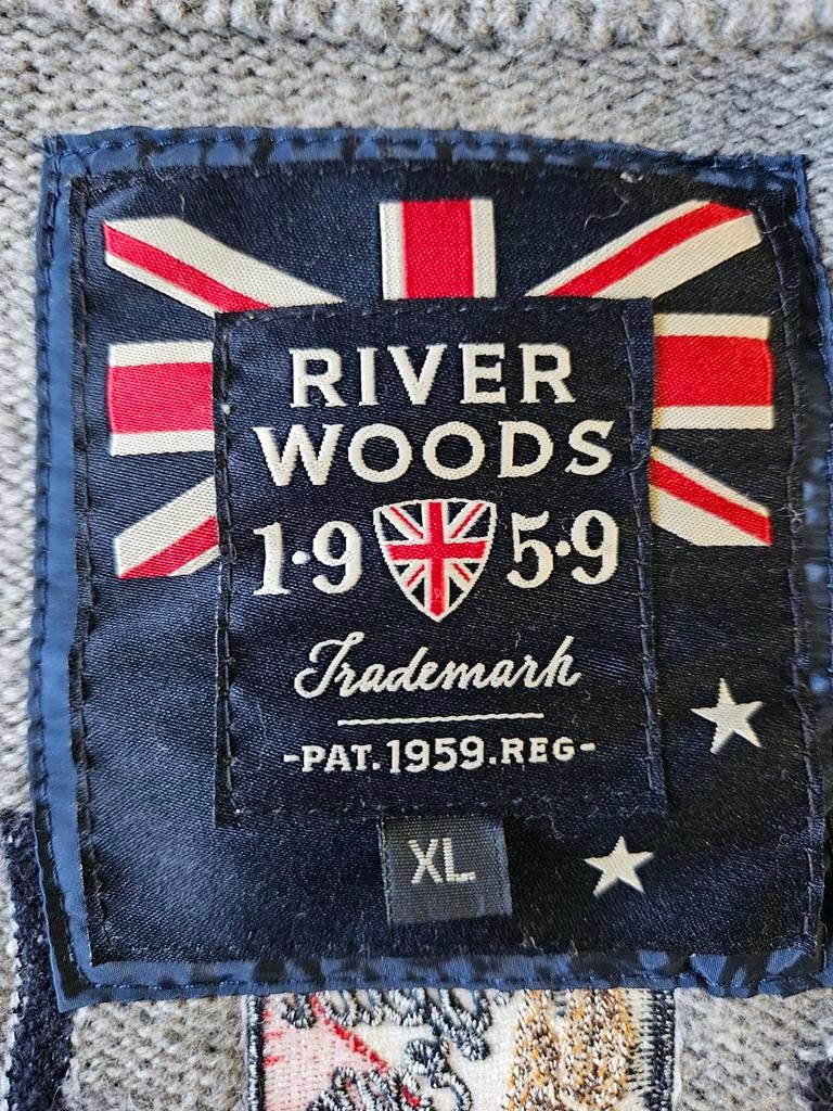 River Woods warm gebreid deels wollen vest (XL) Schoon zgan, Kleding | Heren, Truien en Vesten, ., Maat 56/58 (XL), Ophalen of Verzenden