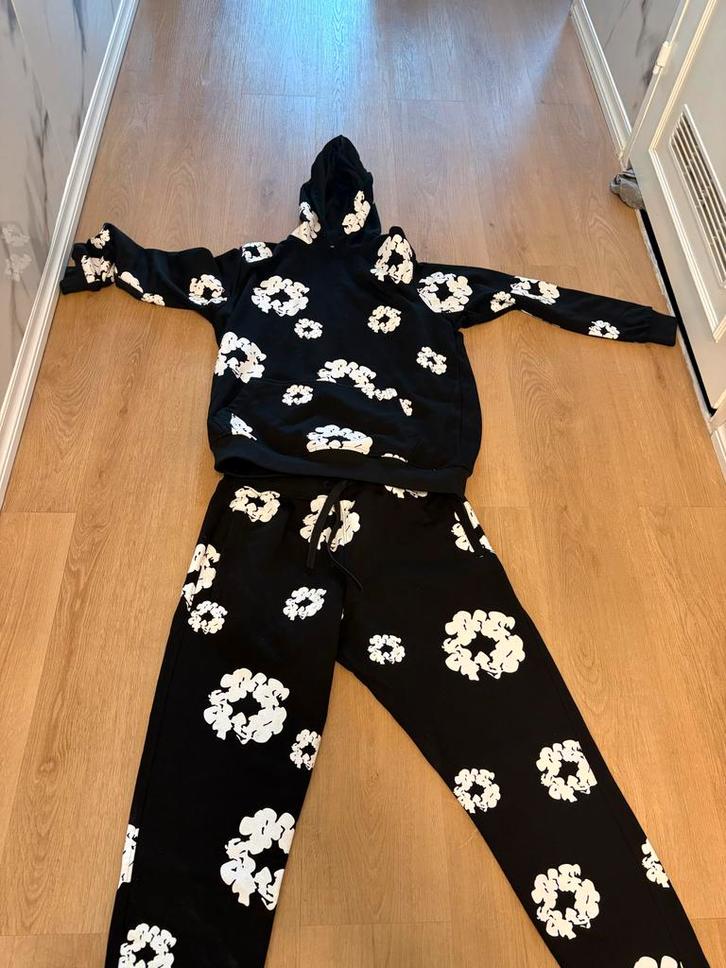 Denim Tears Trainingspak Maat M, Kleding | Heren, Truien en Vesten, Zo goed als nieuw, Maat 48/50 (M), Zwart, Ophalen of Verzenden