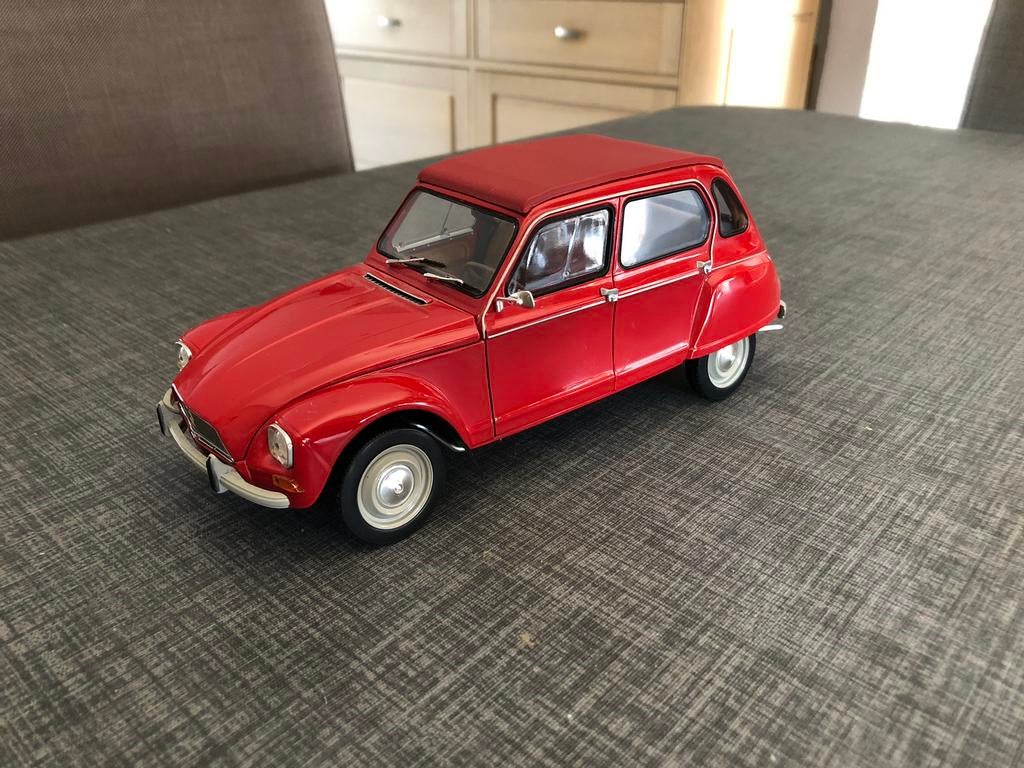 Norev 1/18 Citroën dyane rood zonder doos, Ophalen, Zo goed als nieuw, Auto, Norev
