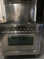 RVS Fornuis met Gas Kookplaat en Oven, Witgoed en Apparatuur, Fornuizen, Ophalen, Gebruikt, 60 cm of meer, Gas