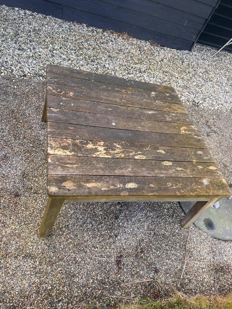 teak salontafel terras, Ophalen, Gebruikt, Vierkant, Teakhout