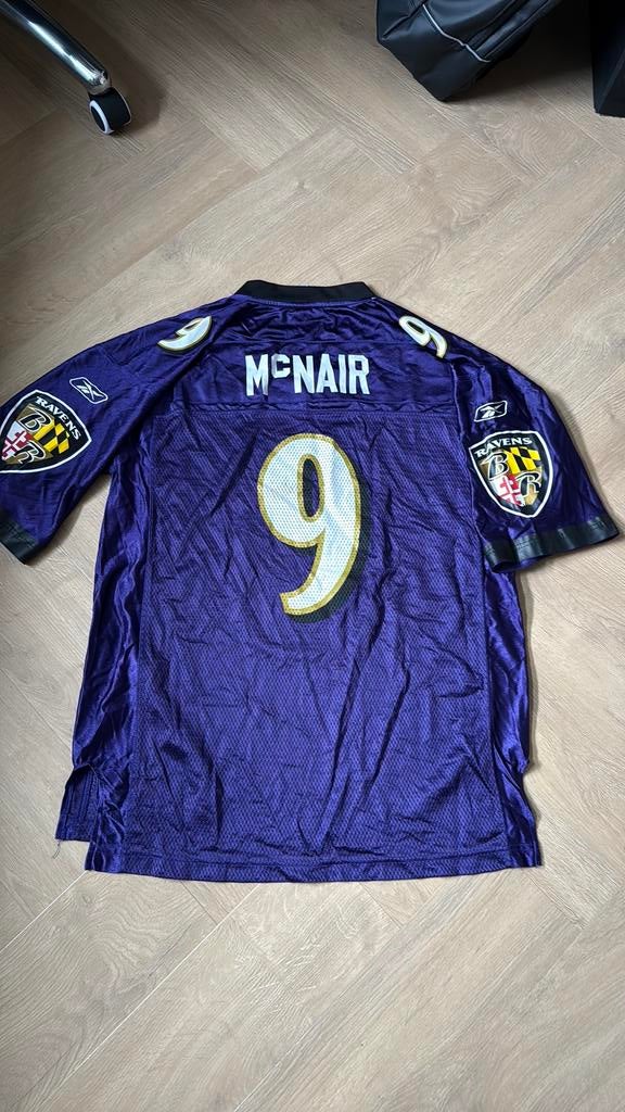 Reebok Steve McNair #9 Baltimore Ravens NFL Jersey - L, Kleding | Heren, Sportkleding, Maat 52/54 (L), Paars, Ophalen of Verzenden