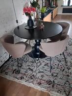 Moderne ronde eettafel met 4 stoelen - Be Pure Home, Huis en Inrichting, Tafels | Eettafels, Ophalen, Modern, Scandinavisch, Overige materialen