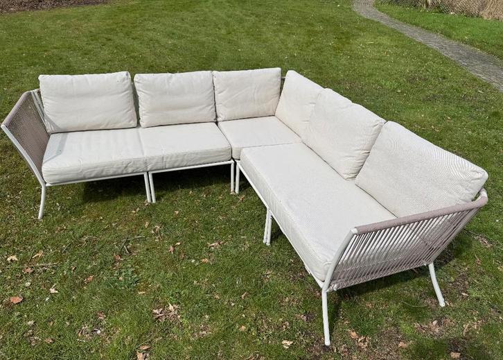IKEA SEGERÖN loungeset / tuinset – modulair – wit/beige, Tuin en Terras, Tuinsets en Loungesets, Gebruikt, Loungeset, Overige materialen