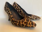 Pasolle Welter Pump leer leren panter print bruin zwart 37, Kleding | Dames, Pumps, Bruin, Verzenden, Pasolle Welter
