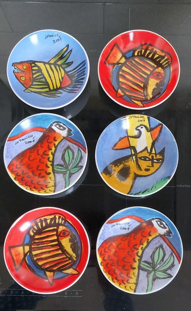 6 Corneille gekleurde schaaltjes, Ophalen of Verzenden, Overige stijlen, Schaal of Schalen