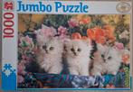 Jumbo puzzel met kittens 1000 stukjes, Ophalen of Verzenden, 500 t/m 1500 stukjes, Gebruikt, Legpuzzel