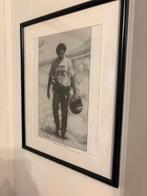 Poster Ayrton Senna, Ophalen, Rechthoekig Staand, Met lijst, Zo goed als nieuw