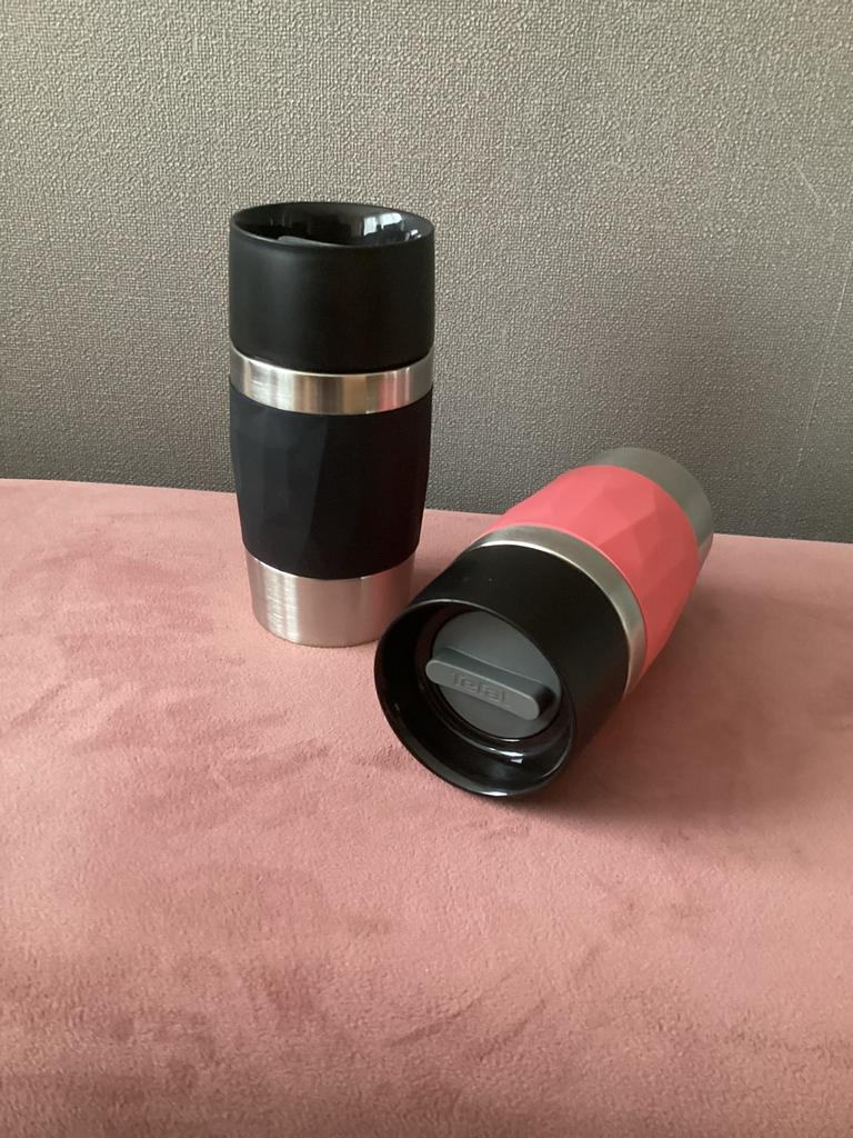 Tefal als nieuw thermosbeker travelmug auto vakantie werk, Ophalen of Verzenden, Zo goed als nieuw