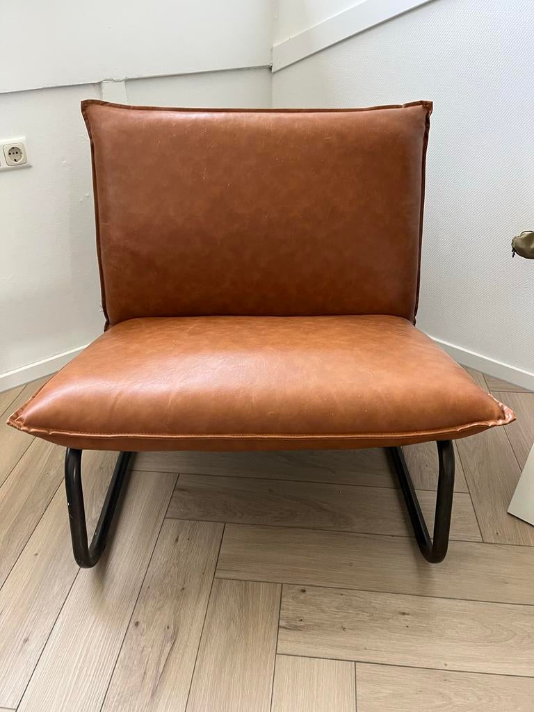 Lederen stoel Eijerkamp - DTP Design, Ophalen, Gebruikt, Bruin, Leer