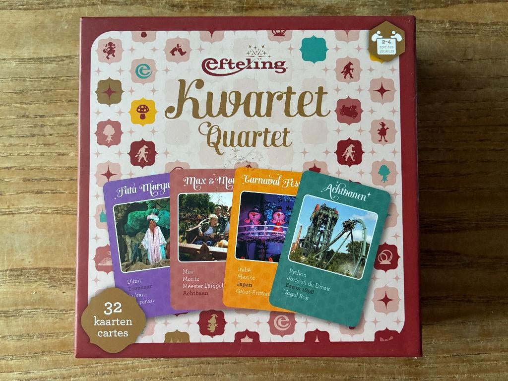 Efteling kwartet (voor 2-4 spelers) zgan, Ophalen of Verzenden, Zo goed als nieuw, Gebruiksvoorwerp
