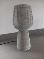 Stalen design lamp grijs met spiraallamp, Ophalen, Nieuw, Minder dan 50 cm