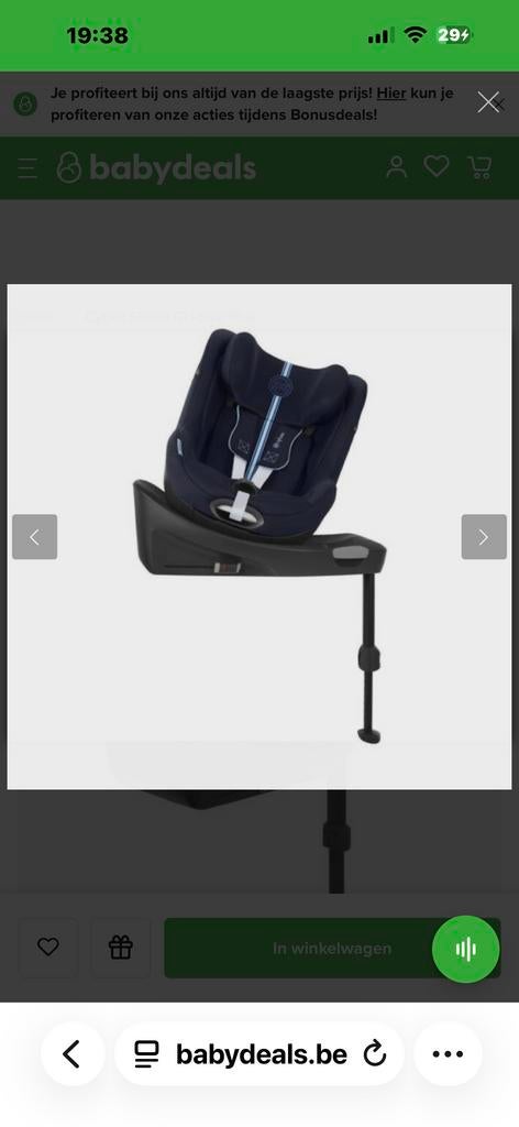 Cybex Sirona G i-Size autostoel, Kinderen en Baby's, Autostoeltjes, Gebruikt, 0 t/m 18 kg, Zijbescherming, Isofix