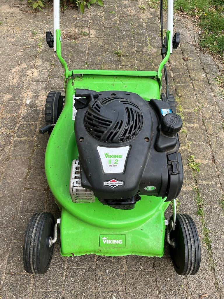 Viking MB 248 T Benzine Grasmaaier - moet aan geklust worden, Tuin en Terras, Grasmaaiers, Ophalen, Cirkelmaaier, Gebruikt, 40 t/m 49 cm