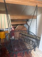 Zwarte hangstoel / schommelstoel van macramé, Ophalen, Gebruikt, Zwart, Ibiza