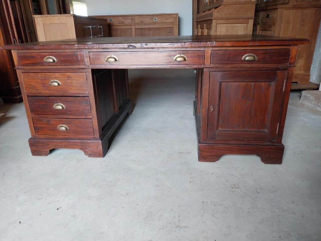 Showroommodel Teakhouten Bureau 180cm, Huis en Inrichting, Kasten | Buffetkasten, Ophalen, Met deur(en), 150 tot 200 cm, Teakhout