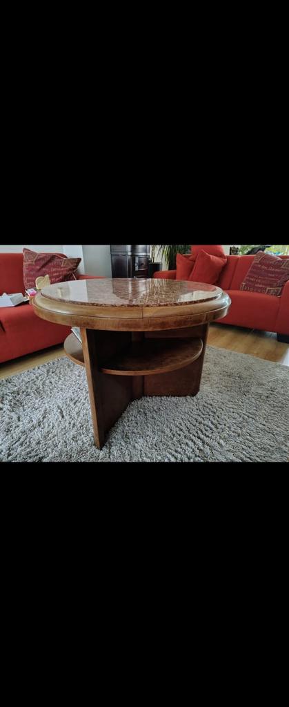 Vintage bijzettafel met marmeren blad, Ophalen