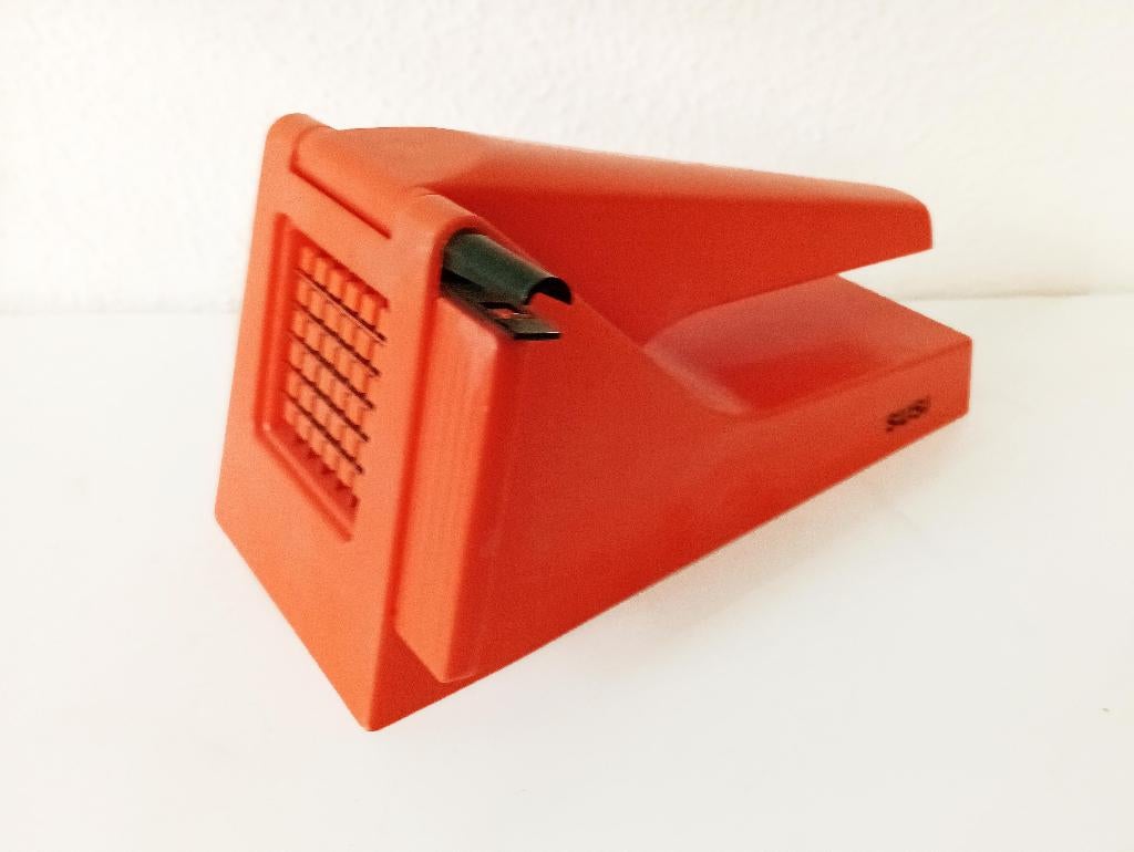 Retro oranje frietsnijder / patatsnijder, Ophalen of Verzenden, Gebruikt