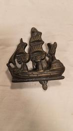 Messing deurklopper met zeilschip / galjoen, Ophalen of Verzenden, Koper