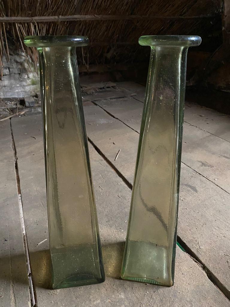 2 stuks glazen vazen, Antiek en Kunst, Curiosa en Brocante