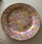 Boch La Louvière "Mille Fleurs" bord met gouden rand, Ophalen of Verzenden