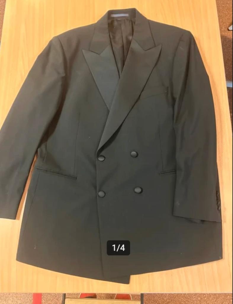 Vintage 80s Colbert - Smoking, Kleding | Heren, Kostuums en Colberts, Ophalen of Verzenden, Gedragen, Maat 52/54 (L), Zwart