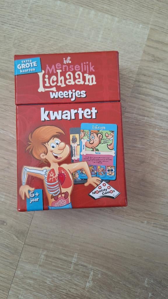 Kwartet - Het Menselijk lichaam weetjes kwartet, Ophalen of Verzenden, Zo goed als nieuw, Kwartet(ten)